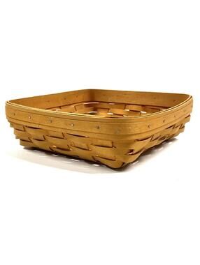 Longaberger 2002 Vacation Keepsake Trinket Basket ~ 9.5” X 9” x 2.75” Vintage